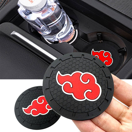1 / 2PCS 6.6CM Car Coaster Decoration Accessories Car Water Cup Slot Anti Slip Mat Case For Red Cloud Scaling Anime Auto Styling, everythinganimee