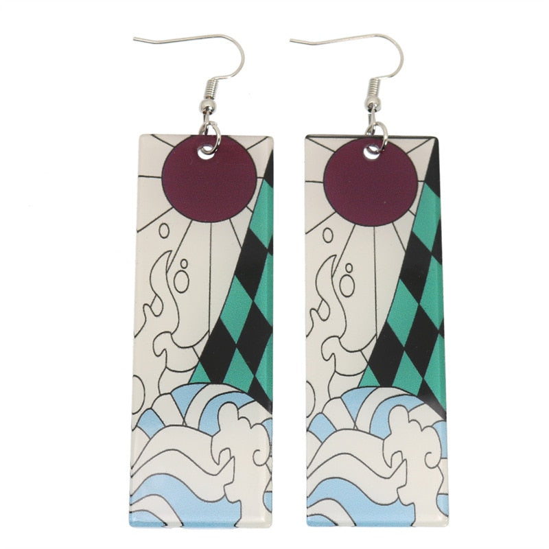 Fashion Acrylic Demon Slayer Earrings