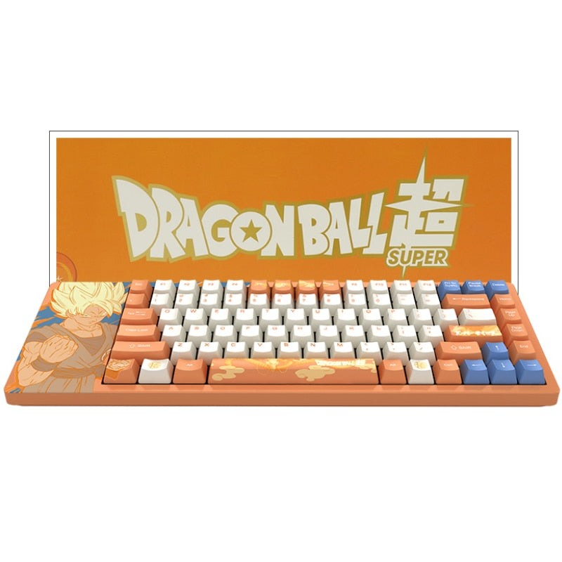 Dragon Ball Z Super Mechanical Gaming Keyboard Mouse Ergonomic Piano 84 Key 80 Percent Cherry Shaft Usb Cable Separation Gifts, everythinganimee