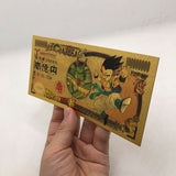 Dragon Ball Z Manga Anime Goku Figure Collection Gold Commemorative Banknote Collection Manga Peripherals Best Gifts