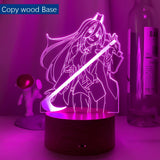 Japanese Anime Chainsaw Man 3D Character Model LED Night Light Game Room Bedroom Decoration Table Lamp Atmosphere Light