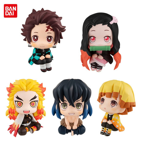 Anime Demon Slayer Figure 7cm Nezuko Tanjirou Zenitsu Inosuke Kyoujurou Kanawo Kawaii Toy Q Figural PVC Model Gift, everythinganimee