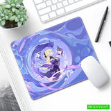 Genshin Impact Desk Mat Gamer Mousepads Mouse Pad Office Desk Pads Anime Cute Small Mousepad Mouse Mats For Computer 20x25cm