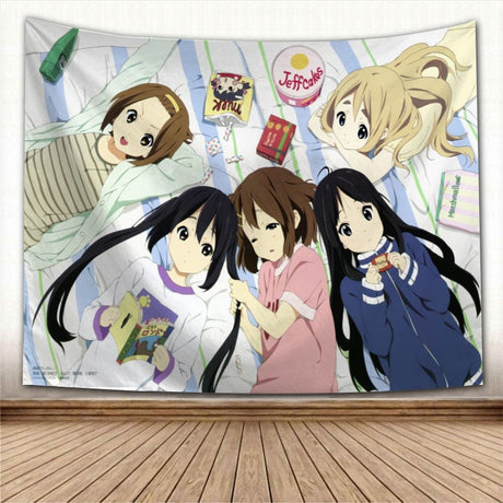 Anime Wall Hanging Tapestry Japan Kawaii New K-ON! Home Party Decorative Cartoon Game Photo Background Cloth Table, everything animee