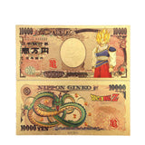 Dragon Ball Z Manga Anime Goku Figure Collection Gold Commemorative Banknote Collection Manga Peripherals Best Gifts