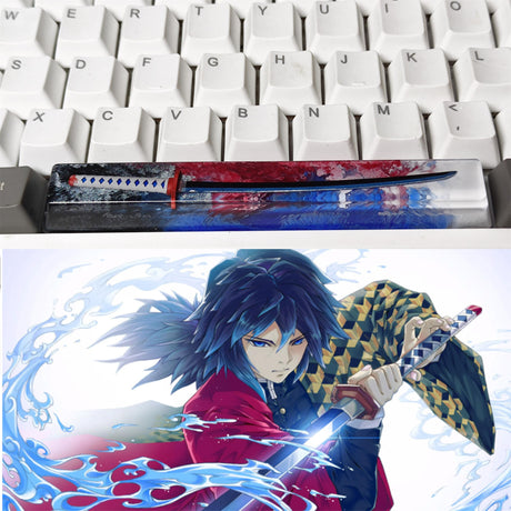 Japan Anime Demon Slayer Artisan Resin Keycaps 6.25u Spacebar Custom Mx Switch Key Caps For Mechanical Backlit Keyboard GK64 61, everythinganimee