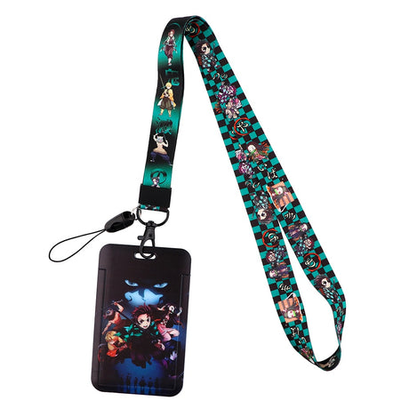 New Anime Demon Slayer Lanyards for Key Neck Strap For Card Badge Gym Key Chain Lanyard Key Holder DIY Hang Rope Keychain