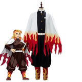 Adult Rengok Kyoujurou Costume Anime Anime Demon Slayer Rengoku Kyoujurou Cosplay Costume Kimetsu No Yaiba Halloween Costumes, everythinganimee