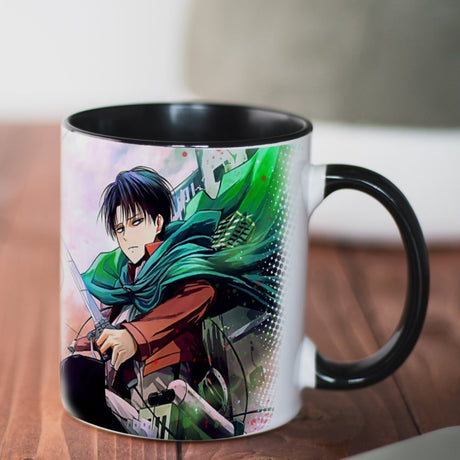 New Attack on Titan Mug 11oz Creative Ceramic Cartoon Anime Coffee Mugs Tea Cups Boy Friends Husband Birthday Gift, everythinganimee