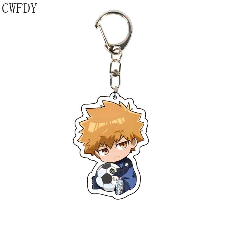 Anime BLUE LOCK Arcylic Keychain Cartoon Figures Isagi Yoichi Bachira Meguru Kawaii Key Chain Costume Accessories Birthday Gifts