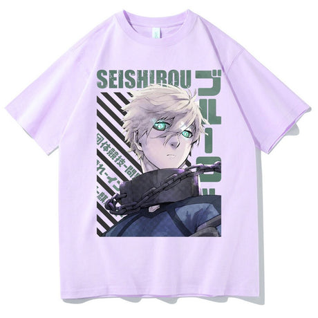 Introducing the must-have Anime Blue Lock Seishirou Nagi Graphic T-Shirt for men and women! This trendy, unisex t-shirt features a cool graphic design of the iconic anime character Isagi Yoichi. Made with soft, breathable cotton, this t-shirt is perfect for any casual occasion. Available in a variety of sizes and colors, you'll be able to find the perfect fit. 