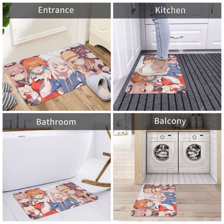 Hololive Non-slip Doormat Kawaii Girls Bath Bedroom Mat Prayer Carpet Indoor Modern Decor, everythinganimee