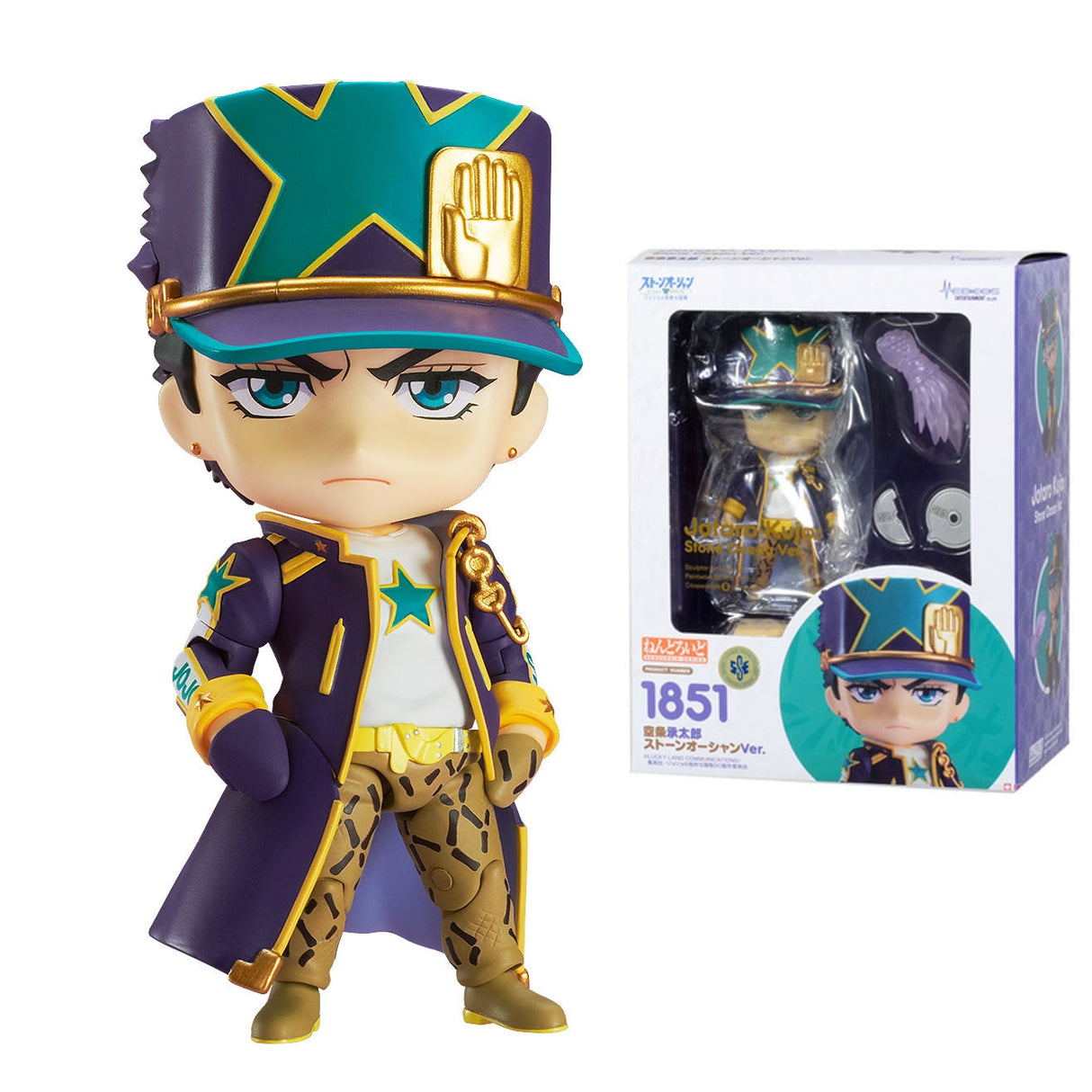 Jojo's Bizarre Adventure Figures #1851 Jotaro Kujo Action Figures Q Version Anime Pvc Model Ornaments Periphery Kawaii Toy Gift, everythinganimee