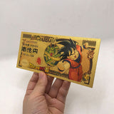 Dragon Ball Z Manga Anime Goku Figure Collection Gold Commemorative Banknote Collection Manga Peripherals Best Gifts