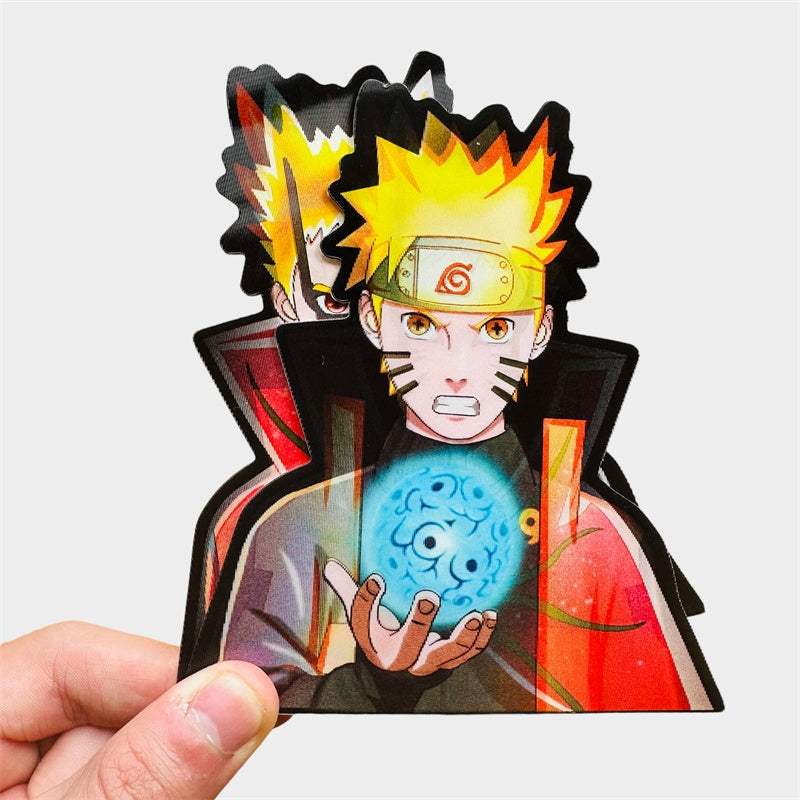 Japan Classic Anime NARUTO 3D Lenticular Motion Anime Stickers Waterproof Decals for Car Tablet Computer Stickers, everythinganimee