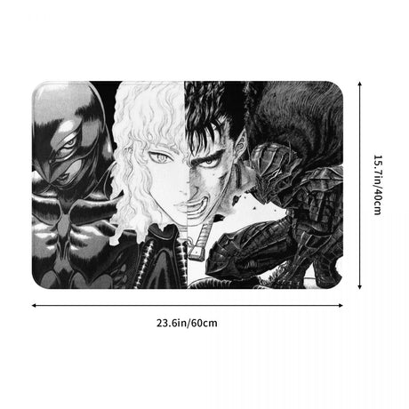 Berserk Guts Griffith Behelit Manga Non-slip Doormat Kentaro Miura Bath Bedroom Mat Welcome Carpet Flannel Pattern Decor, everythinganimee