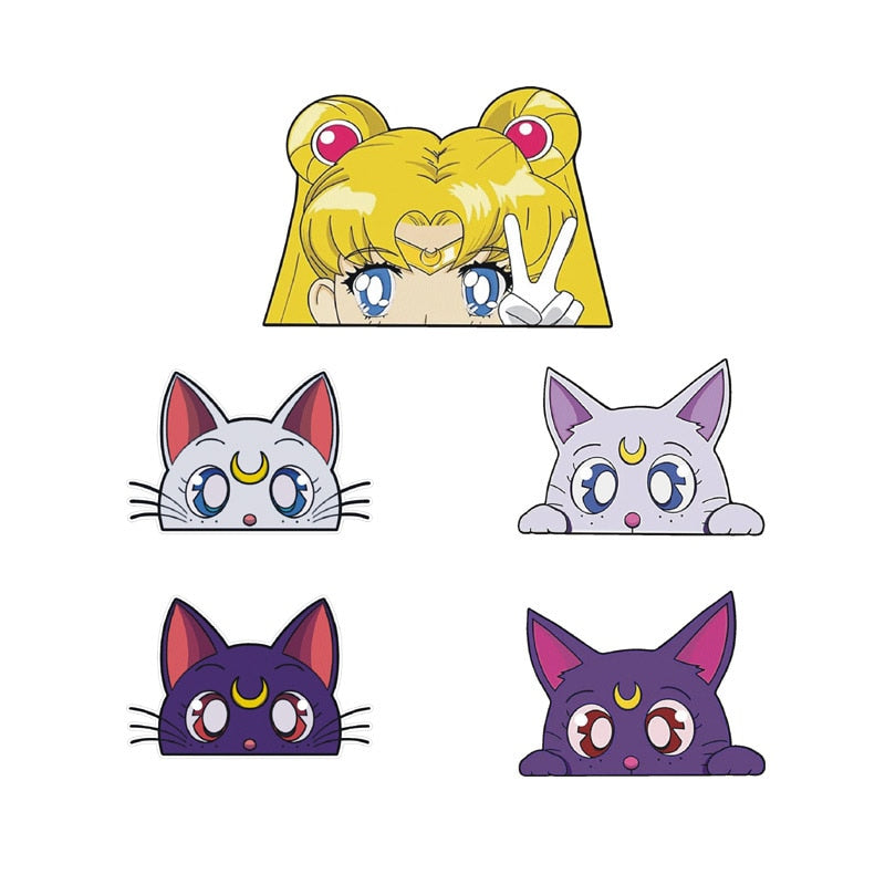 Sailor Moon Window Peek Car Stickers