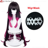 Game Genshin Impact Fatui Cosplay Columbina Wig 105cm Long Gradient Heat Resistant Synthetic Hair Anime Party Wigs + Wig Cap