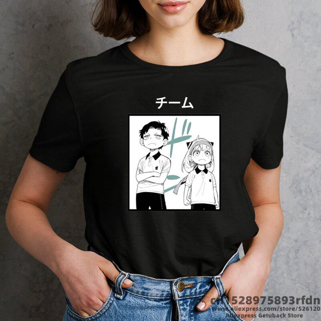 Women Kawaii Yor Anya Forger Anime T-shirt Girl Summer Spy x Family Cartoon 90s Tops Tee Female Manga Clothes, everything animee