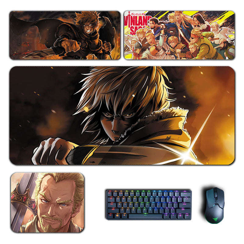 Anime Vinland Saga Mouse Pad Thorfinn Askeladd Large MousePad Manga Keyboard Pad PC Gaming Accessories Desk Mats XXL, everythinganimee