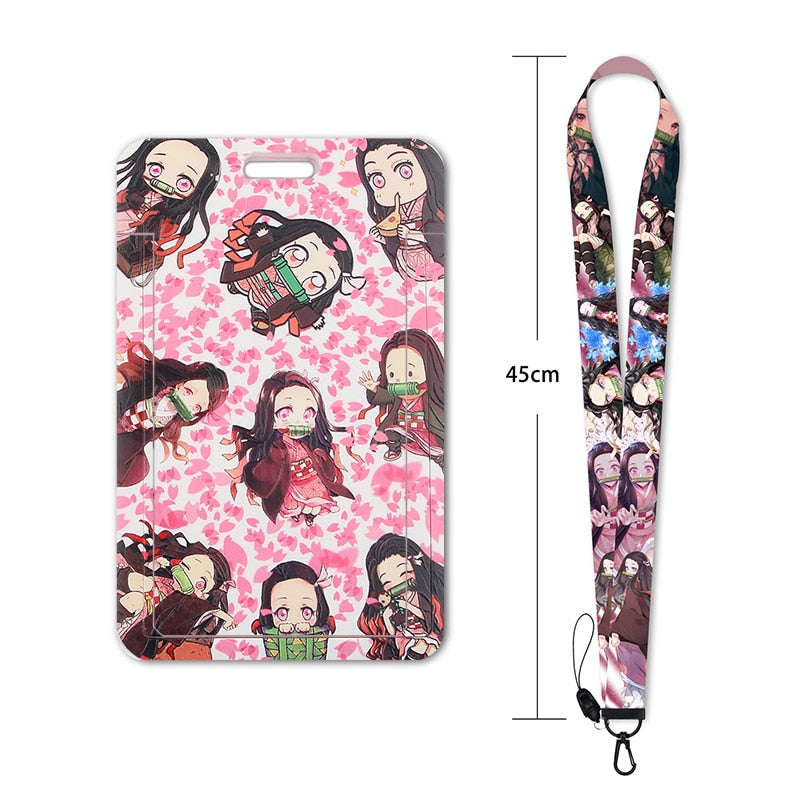 New Anime Demon Slayer Lanyards for Key Neck Strap For Card Badge Gym Key Chain Lanyard Key Holder DIY Hang Rope Keychain