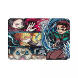 Demon Slayer Non-slip Doormat Kimetsu No Yaiba Living Room Bedroom Mat Outdoor Carpet Flannel Modern Decor,everythinganimee