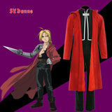 Anime Full Metal Alchemist Cosplay Costume Edward Elric Costume FullMetal Alchemist hooded coat Custom Made Halloween Cosplay, everythinganimee