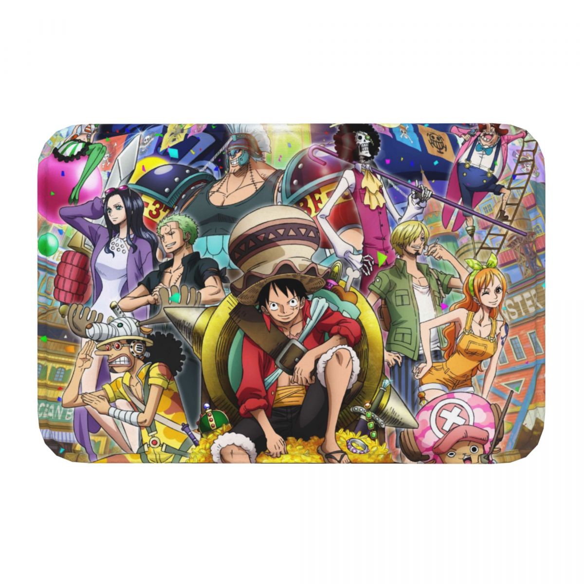 One Piece Hot Anime Bath Mat Funny Team Doormat Living Room Carpet Balcony Rug Home Decoration, everythinganimee