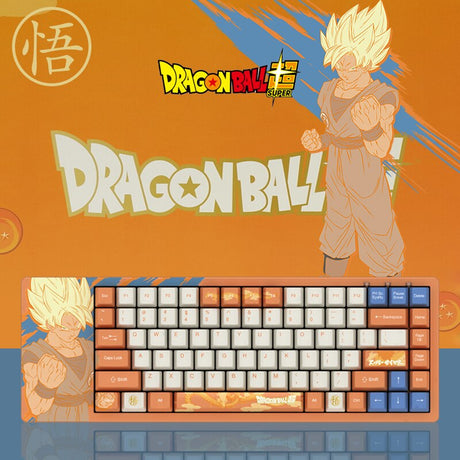 Dragon Ball Z Super Mechanical Gaming Keyboard Mouse Ergonomic Piano 84 Key 80 Percent Cherry Shaft Usb Cable Separation Gifts, everythinganimee