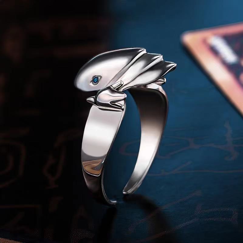 This ring captures the magic of Blue-Eyes White Dragon. If you're looking for more Yu-Gi-Oh! merch, we have it all! Check out our anime merch now—free shipping!