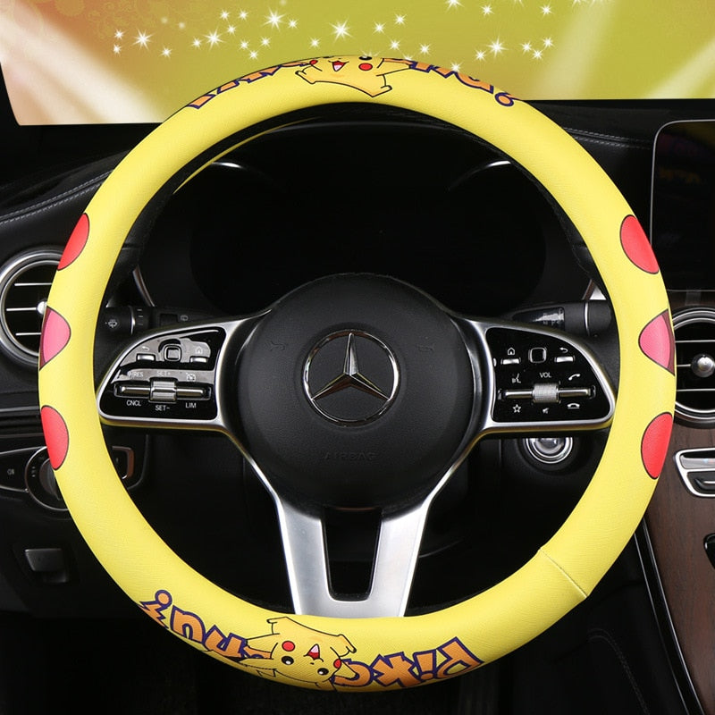 Pokemon Pikachu Leather Steering Wheel Cover