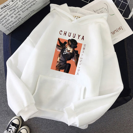 Japanese Anime Chuuya Nakahara Bungo Stray Dogs Hoodie Men Women Tracksuits Harajuku Sweatshirts Streetwear Boys Girls Clothing, everything anime 