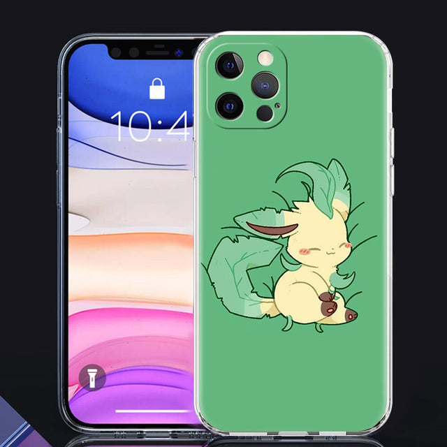 Clear Cover For Apple iPhone 13 11 14 Pro Max 12 Mini Soft Phone Case XR SE 2020 7 8 Plus X XS 6S Shell Pokemon Cute Eevee Lunda, everythinganimee