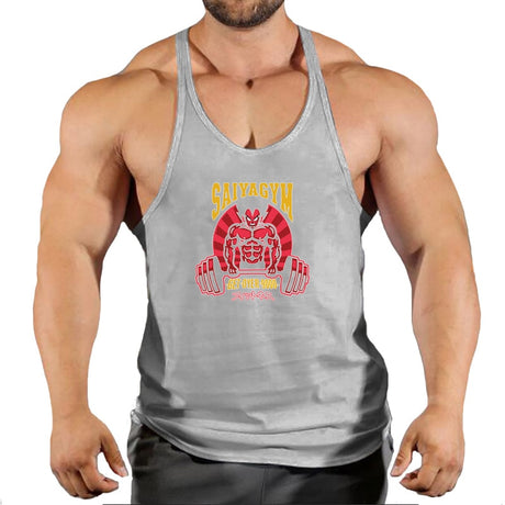 New Bodybuilding Stringer Tank Tops Men Anime Dragon Ball z summer Clothing Running vest Fitness clothing Cotton gym singlets, everythinganimee