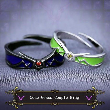 Anime Code Geass Ring Lelouch Adjustable Cosplay Unisex Couple Lover Rings Prop Jewelry Gift Accessories, everythinganimee