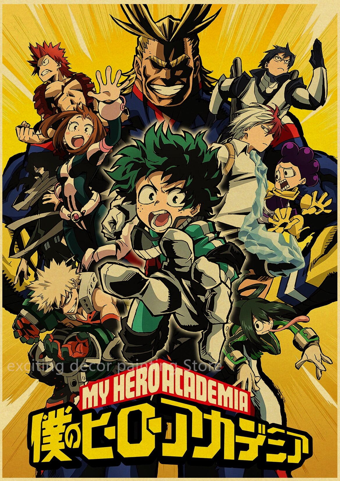 Hero Academia Retro Posters (A4)