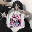 Y2k Goth Women's T-shirt Summer Tees Aesthetic Clothing Loose Tshirt Punk Dark Grunge T Shirts Streetwear Tops Harajuku Clothes Minase Nagisa | Kanojo mo Kanojo 'rent a girlfriend' tee, everythinganimee