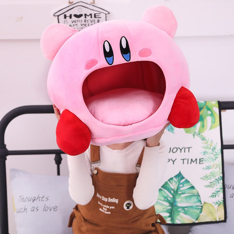 Anime Games Kirby Peripheral Plush Doll Funny Nap Pillow Soft Pet Cat Nest Kawaii Stuffed Toy Pet Bed Decora Cute Gift For Kids, everythinganimee