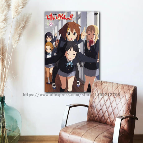 k-on anime Decorative Canvas 24x36 Posters Room Bar Cafe Decor Gift Print Art Wall Paintings, everythinganimee