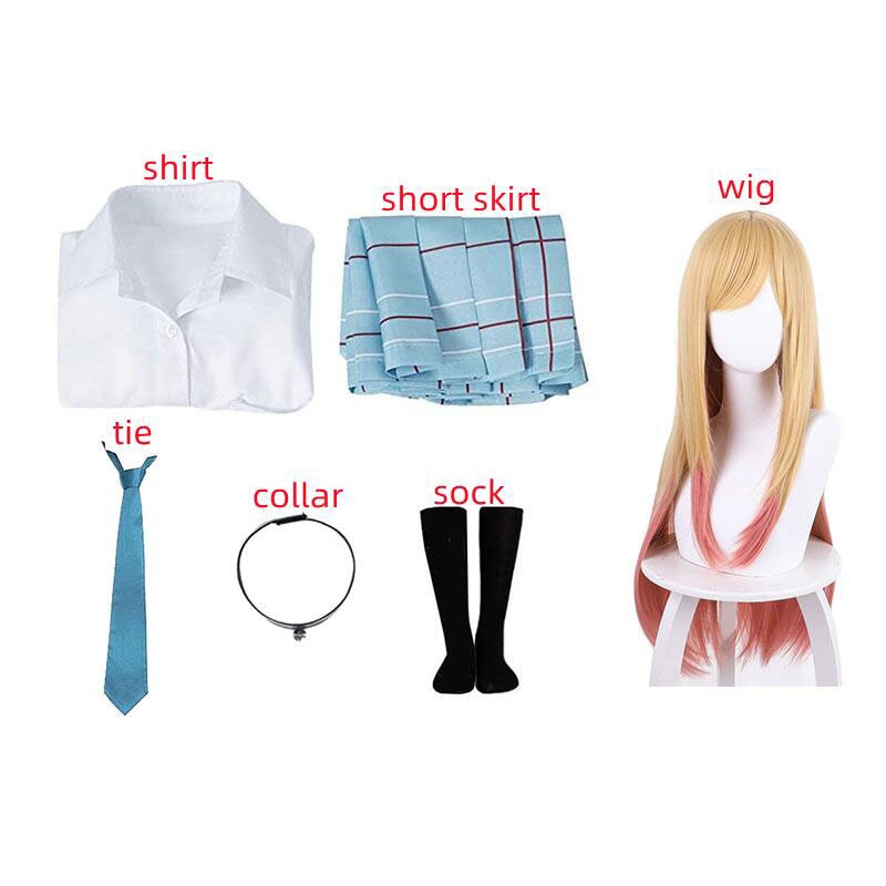 Anime My Dress Up Darling Kitagawa Marin Cosplay Costume JK School Uniform Skirt Outfits Halloween Costumes for Women Man