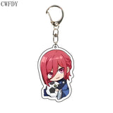 Anime BLUE LOCK Arcylic Keychain Cartoon Figures Isagi Yoichi Bachira Meguru Kawaii Key Chain Costume Accessories Birthday Gifts