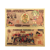 Dragon Ball Z Manga Anime Goku Figure Collection Gold Commemorative Banknote Collection Manga Peripherals Best Gifts