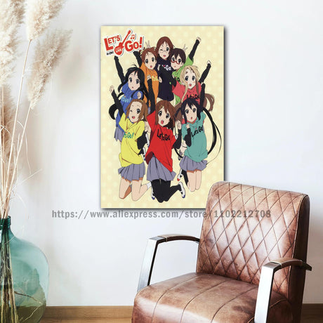 k-on anime Decorative Canvas 24x36 Posters Room Bar Cafe Decor Gift Print Art Wall Paintings, everythinganimee