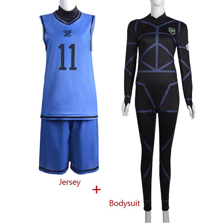 anime Bluelock Cosplay Costume Wig Chigiri Hyoma Isagi Yoichi Jersey Onesie Suit Anime Clothes Blue Sportswear Sport Wear Jerseys, everythinganimee