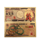 Dragon Ball Z Manga Anime Goku Figure Collection Gold Commemorative Banknote Collection Manga Peripherals Best Gifts