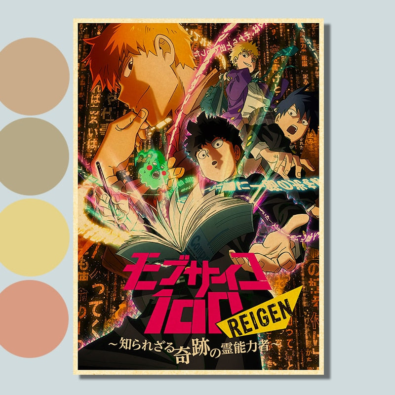 This poster captures the spirit of Mob Psycho 100. Looking for more Mob Psycho 100 merch? We have it all! Check out our anime merch now—free shipping!