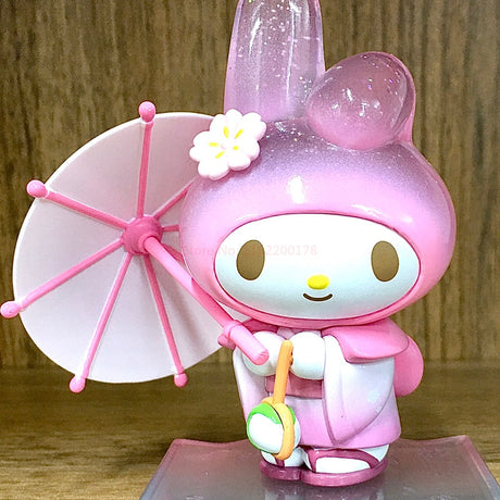 Genuine Sanrio Figure Blossom And Wagashi Series Pompompurin Mymelody Kuromi Cinnamoroll Action Figurines Model Dolls Kids Toy, everythinganimee