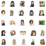 100pcs K-ON！Anime Stickers Phone Case Stationery Waterproof Cute Kawaii Stickers Laptop Sticker Sticker Aesthetic Kids Toys, everything animee