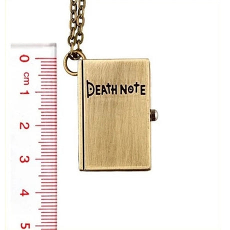 Steampunk Cool Death Note Quartz Pocket Watch Small Size Black Book Shape Neckalce Pendant Men Women Children Birthday Gifts