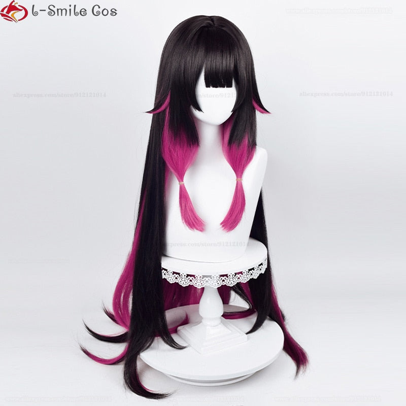 Game Genshin Impact Fatui Cosplay Columbina Wig 105cm Long Gradient Heat Resistant Synthetic Hair Anime Party Wigs + Wig Cap